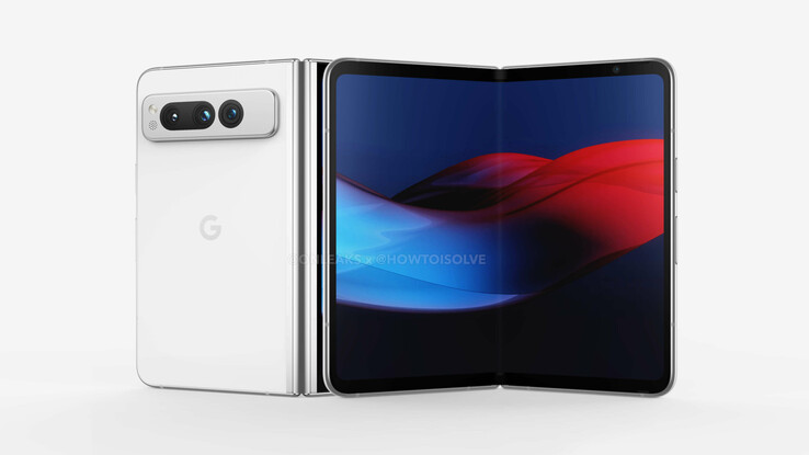 The Google Pixel Fold. (Image source: @OnLeaks)