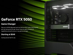 Nvidia RTX 5050 desktop GPU official promotional image. (Image source: Nvidia)