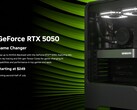 Nvidia RTX 5050 desktop GPU official promotional image. (Image source: Nvidia)