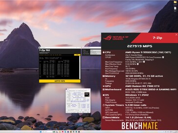 7-Zip benchmark result for Ryzen 9 9950X3D2 CPU.