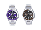 From left to right - the Seiko 5 Sports SRPM11K1, and SRPM13K1 - pictured against a white background. (Image source: Seiko Singapore)