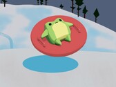 Character on a sled.
