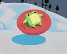 Character on a sled.