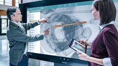 The Surface Hub runs a customized version of Windows 10 and is designed for collaboration with multi-touch and ink. (Source: Microsoft)