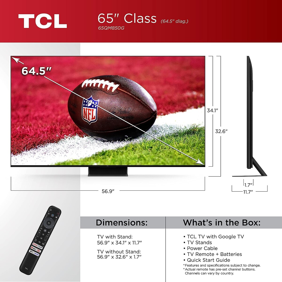 65 inch TCL QM8 Mini LED TV With Retina burning 2 000 Nits On Sale For 