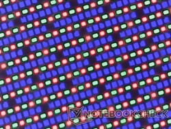 Glossy OLED subpixel array is sharp but ever-so-slightly grainy up close