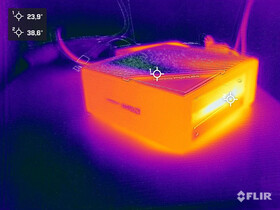 Heat map: EliteMini B550, Prime95 + FurMark stress