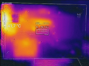 Temperature development underside (load)