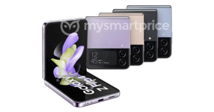 Galaxy Z Flip4 colour variants (image via MySmartPrice)