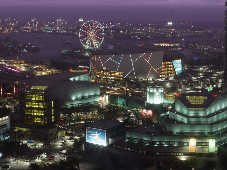 Vice City at night, one of the regions in GTA 6.