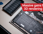 3D rendering workflows saw some of the biggest improvements on Linux. (Image source: Notebookcheck - edited)