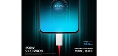 A leaked 150W charging teaser. (Source: SparrowsNews)
