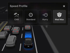 The new Tesla FSD 14 Mad Max mode. (Image source: Sawyer Merritt/X)
