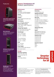 Lenovo ThinkStation P7 - Specifications. (Image Source: Lenovo)