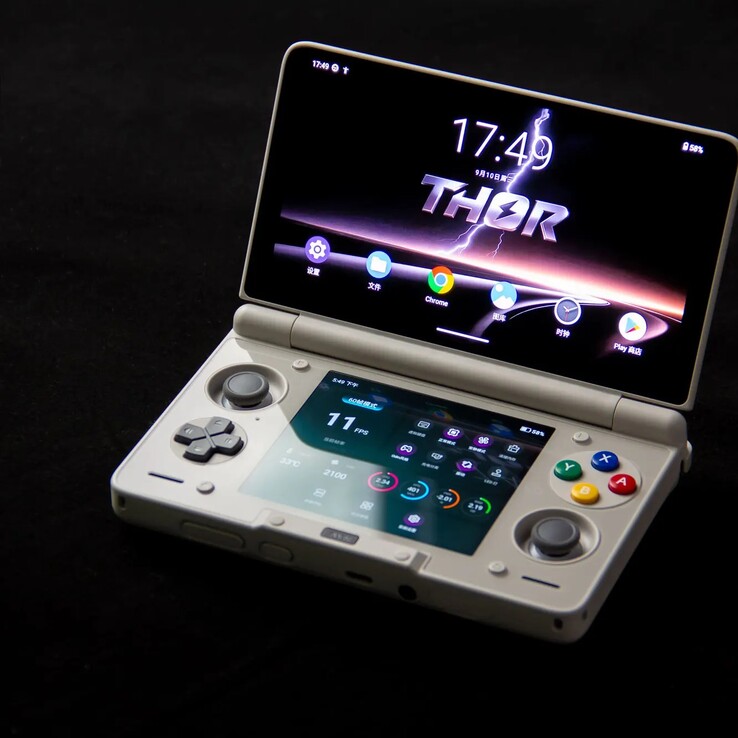 The bottom screen can also display quick settings shortcuts and important info. (Image source: AYN)