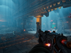 Abyssus lets players switch between eight unique weapons, each tweakable with one of 45 possible mods. Pictured - an ingame screenshot. (Image source: Steam)