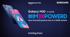 The 'new' Samsung Galaxy M30 will be on sale soon. (Source: Amazon.in)