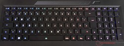 Keyboard on the Aorus 17X AZF