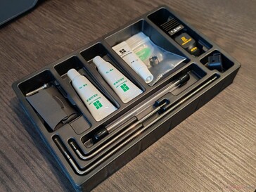 The tool box also contains spare parts