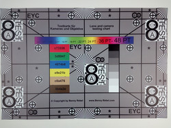 Photographed reference card