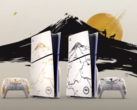 Ghost of Yotei's Limited Edition PS5 Plates on display (image source: PlayStation YT)