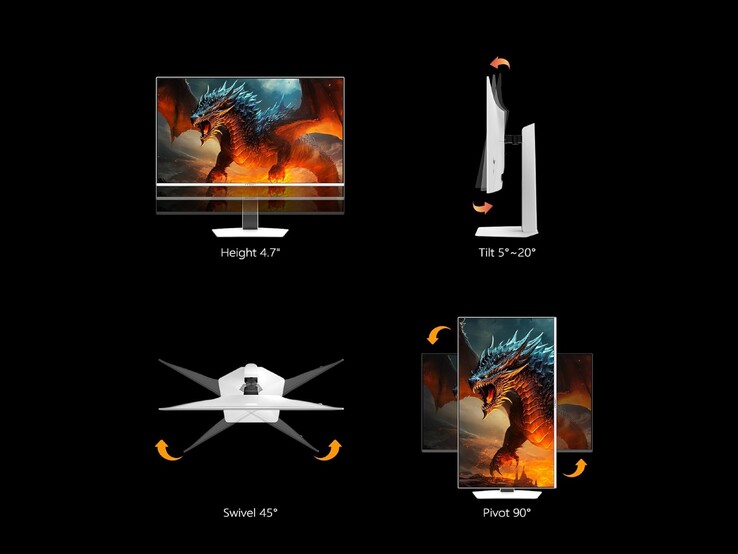 The Innocn GA27M1Q comes with a fully adjustable stand. (Image source: Innocn via Amazon)