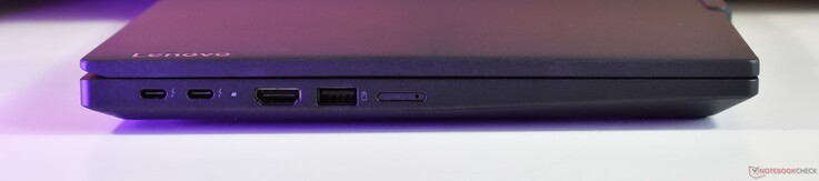 left: 2x Thunderbolt 4, HDMI, USB-A 3.2 Gen 1, nanoSIM