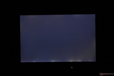 Moderate-heavy uneven backlight bleeding along the edges and corners
