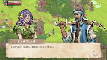 An image showing a dialog in Moon Hunters.