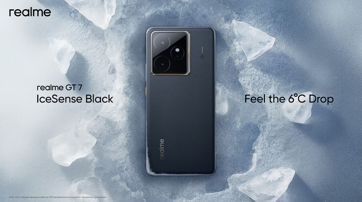 Realme GT 7 in IceSense Black color. (Image source: X)