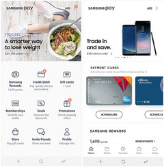 Samsung Pay old and new UI (Source: Android Central)