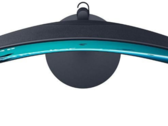 A top view of a new Samsung T55 monitor with 1000R curve. (Source: Samsung)