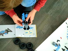 An image showing a LEGO set being built.