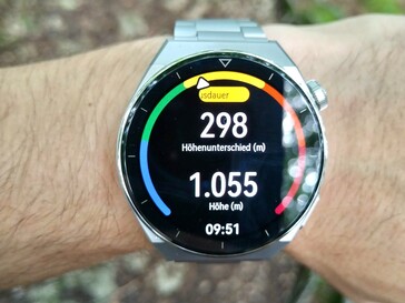 The Huawei Watch GT 3 Pro has a barometer as an altimeter
