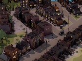 An image showing several buildings in City of Gangsters, now 80% off on Steam.