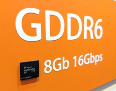 SK Hynix presented its GDDR6 memory chips at GTC 2017. (Source: Tom&#039;s Hardware)