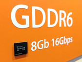 SK Hynix presented its GDDR6 memory chips at GTC 2017. (Source: Tom's Hardware)