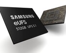 The eUFS 3.1 chips come in 512, 256 and 128 GB flavors. (Image Source: Samsung)