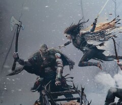 Kratos fends off a grieving, infuriated Freya in God of War Ragnarok. (Image Source: PlayStation)