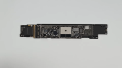 The iPad Pro&#039;s M4 processor. (Source: iFixit via YouTube)