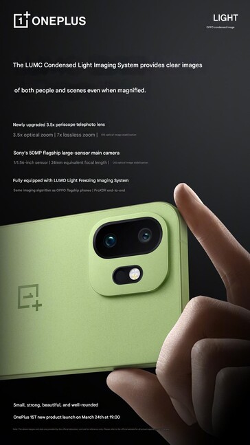 The primary shooter will utilize a 50 MP sensor by Sony.