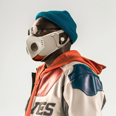 Will.i.am and Honeywell teamed up to create the Xupermask, a futuristic face mask for fashionistas. (Image via The New York Times)