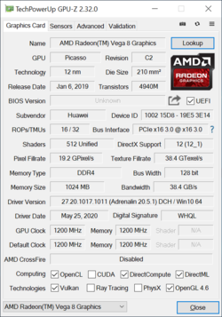 GPU-Z: AMD Radeon Vega 8