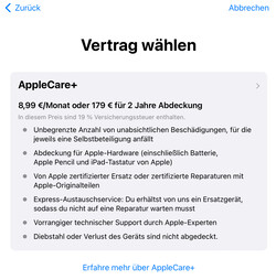 AppleCare+ is available as an option.