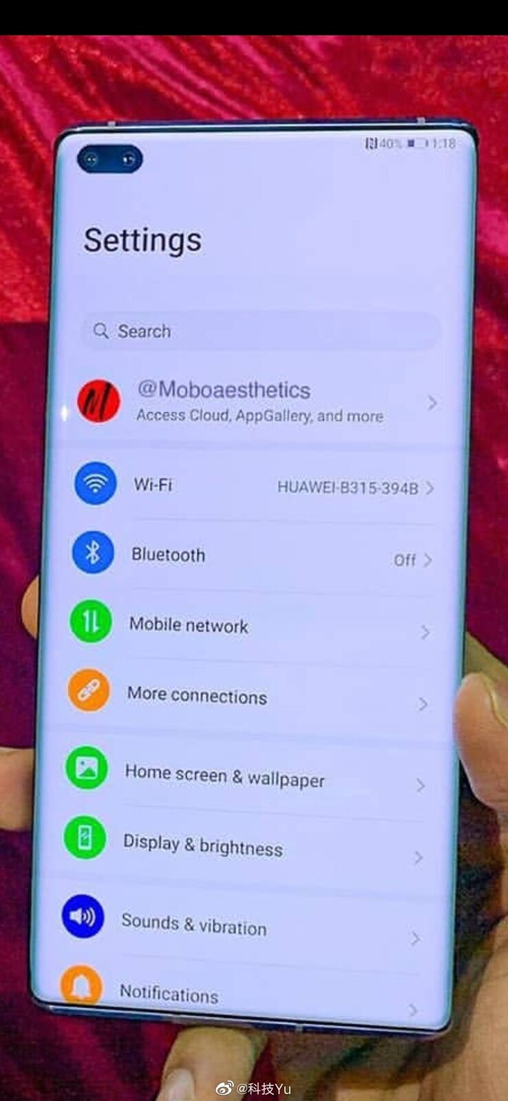 The new "P40 Pro" leak. (Source: Weibo)