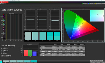 Color saturation (profile: standard, target color space: P3)