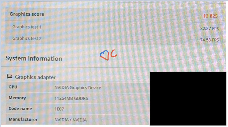 The fact that we are dealing with the RTX 2080 Ti is revealed by the amount of VRAM reported by 3DMark. (Source: Videocardz)