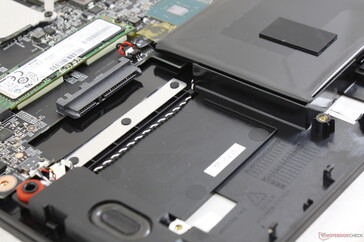 2.5-inch SATA III bay sits underneath the right palm rest