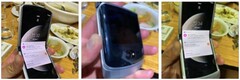 The &quot;Razr 2020 5G&quot; in hands-on images. (Source: Weibo)
