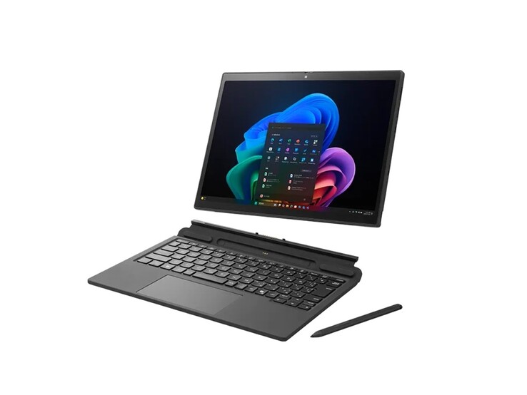 The tablet come with a detachable keyboard and stylus.